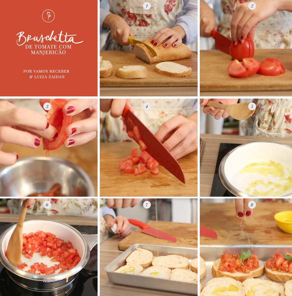 bruschetta tomate-passo a passo