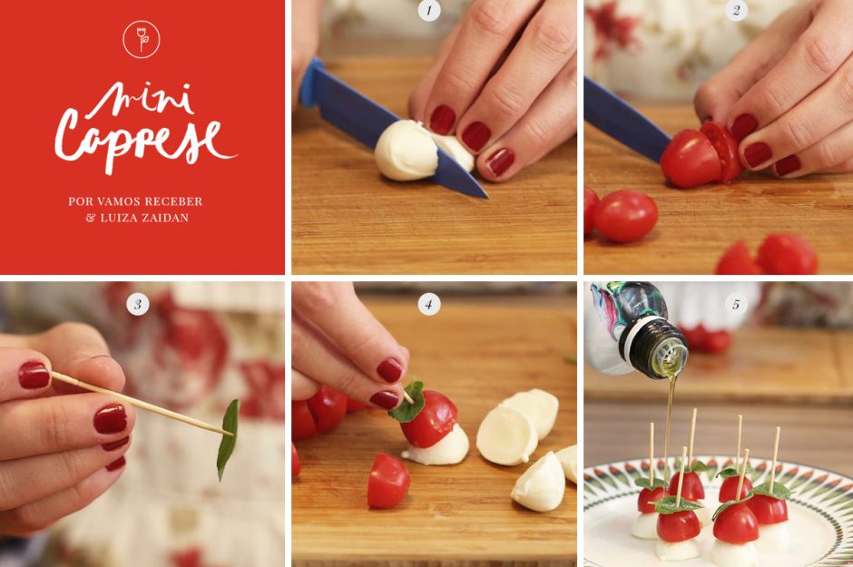 mini caprese-passo a passo