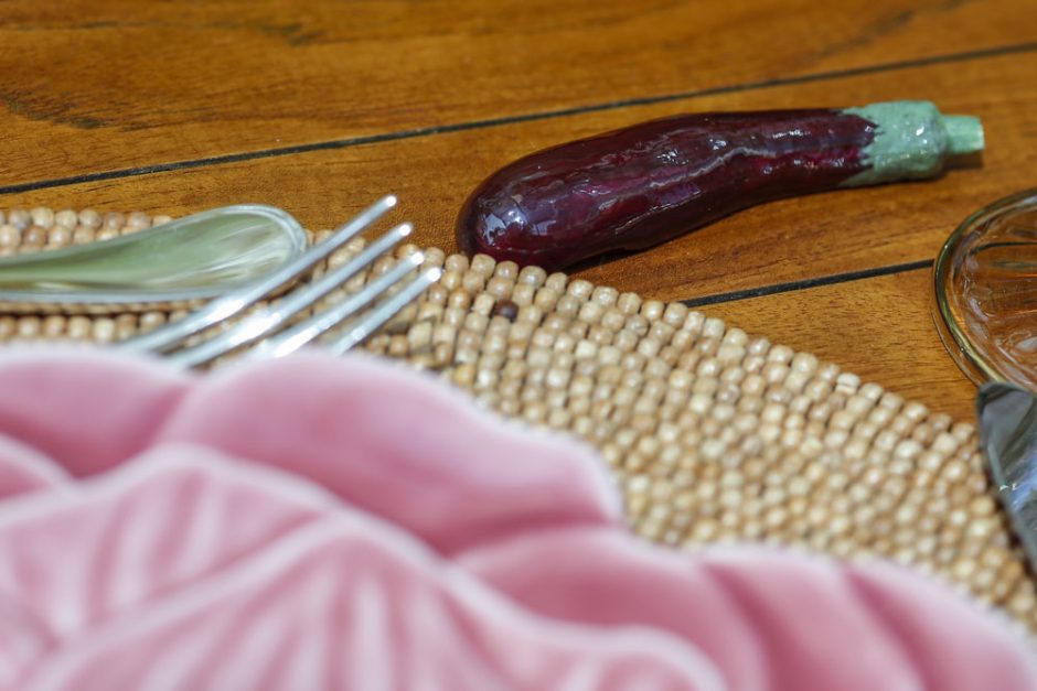 descanso de talher de legumes 