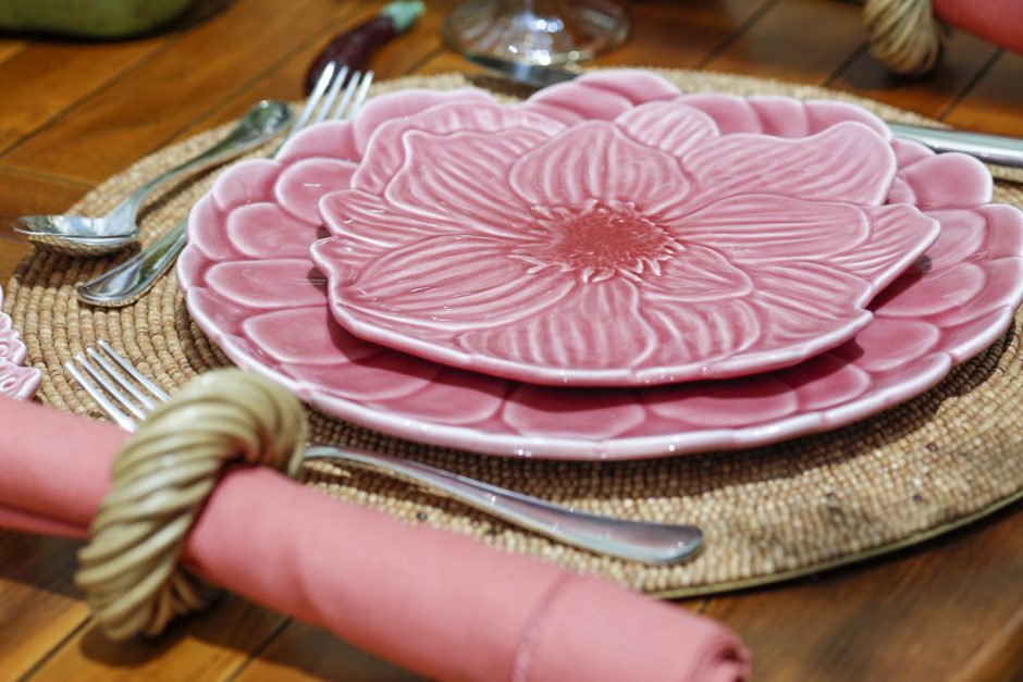 louça flor de hibisco 