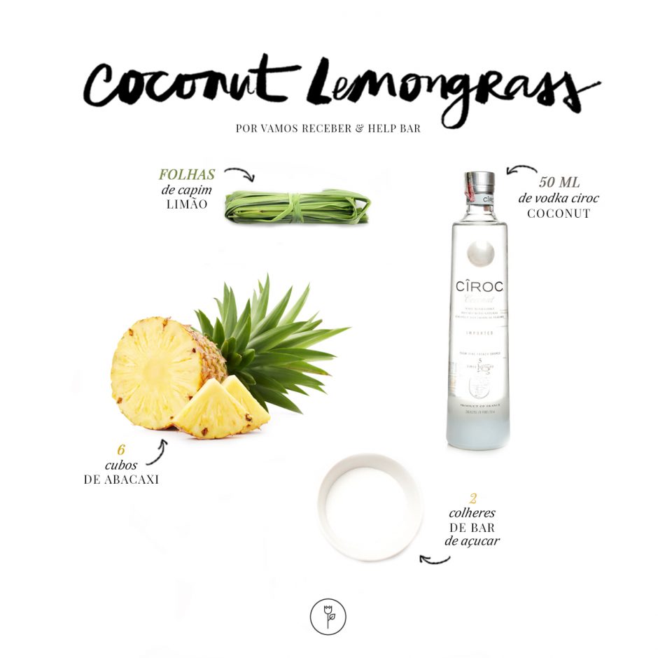 Receita da bebida Coconut Lemongrass