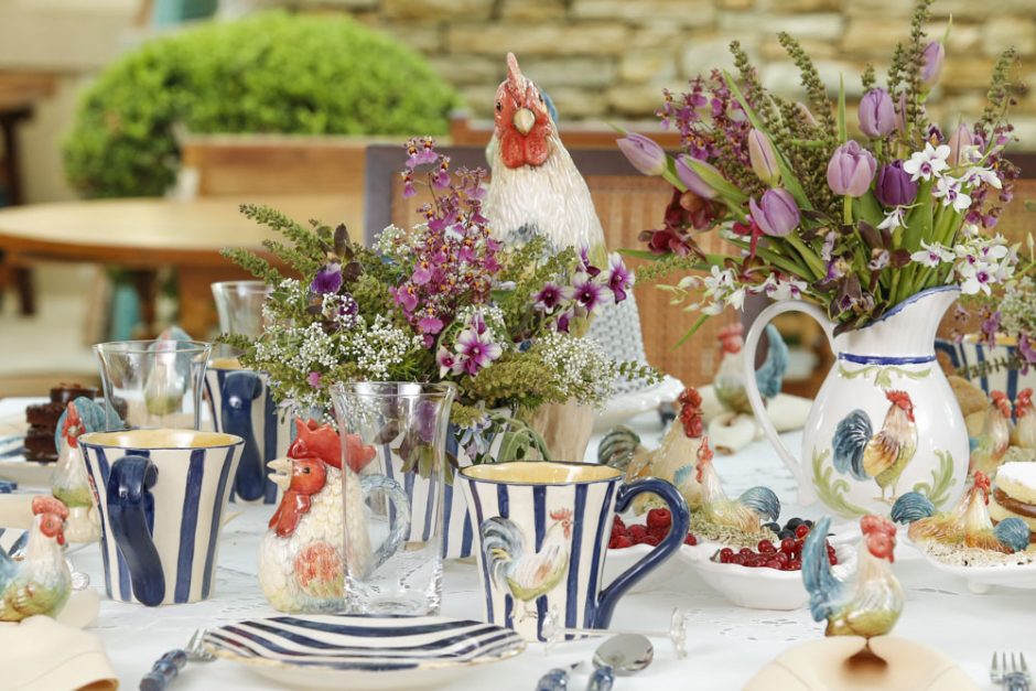 decor colorida para mesa de cafe da manha 