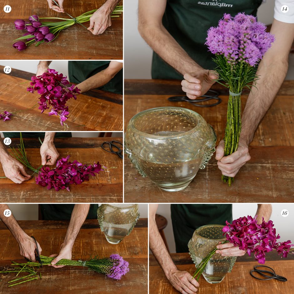 como fazer um arranjo de flores 