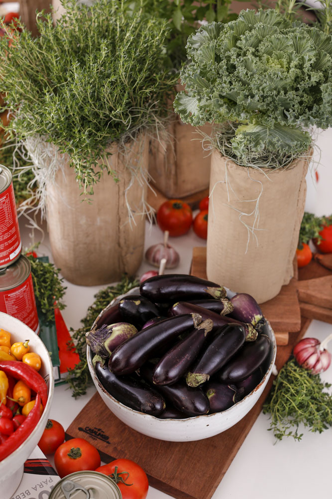 decor com vegetais e legumes 