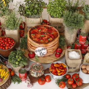 festa com pizza