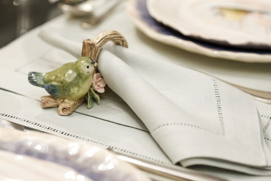 porta-guardanapo de pássaro 