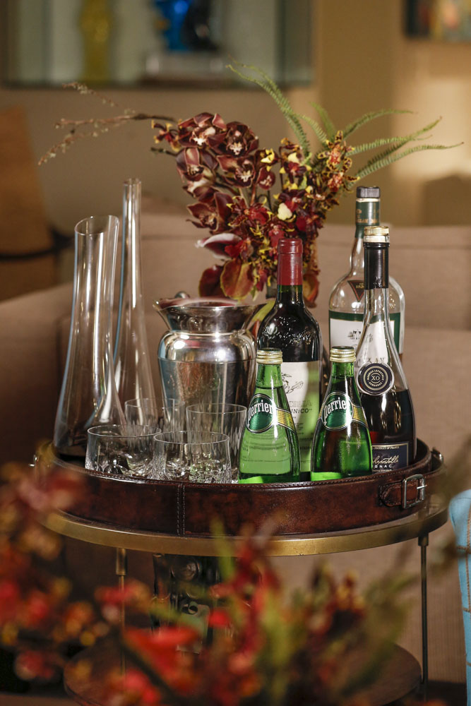 bandeja de couro para bar