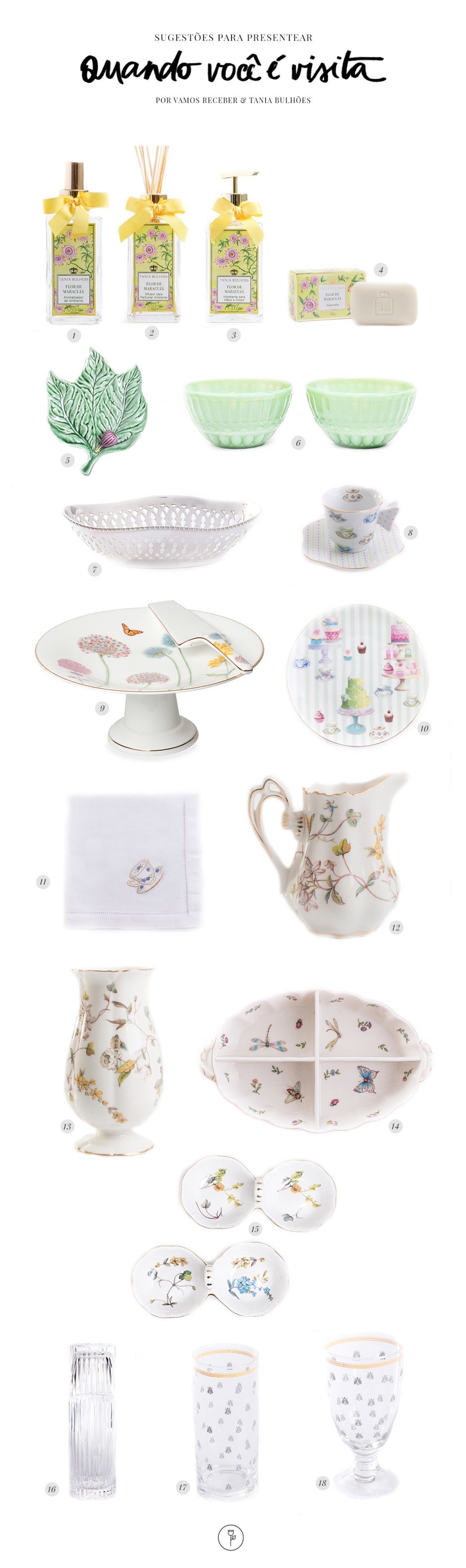 para presentear quando você é visita