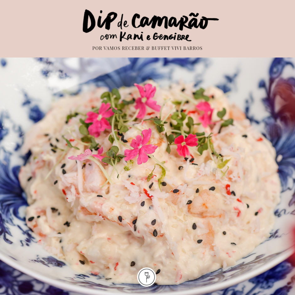 receita de dip de camarão com kani