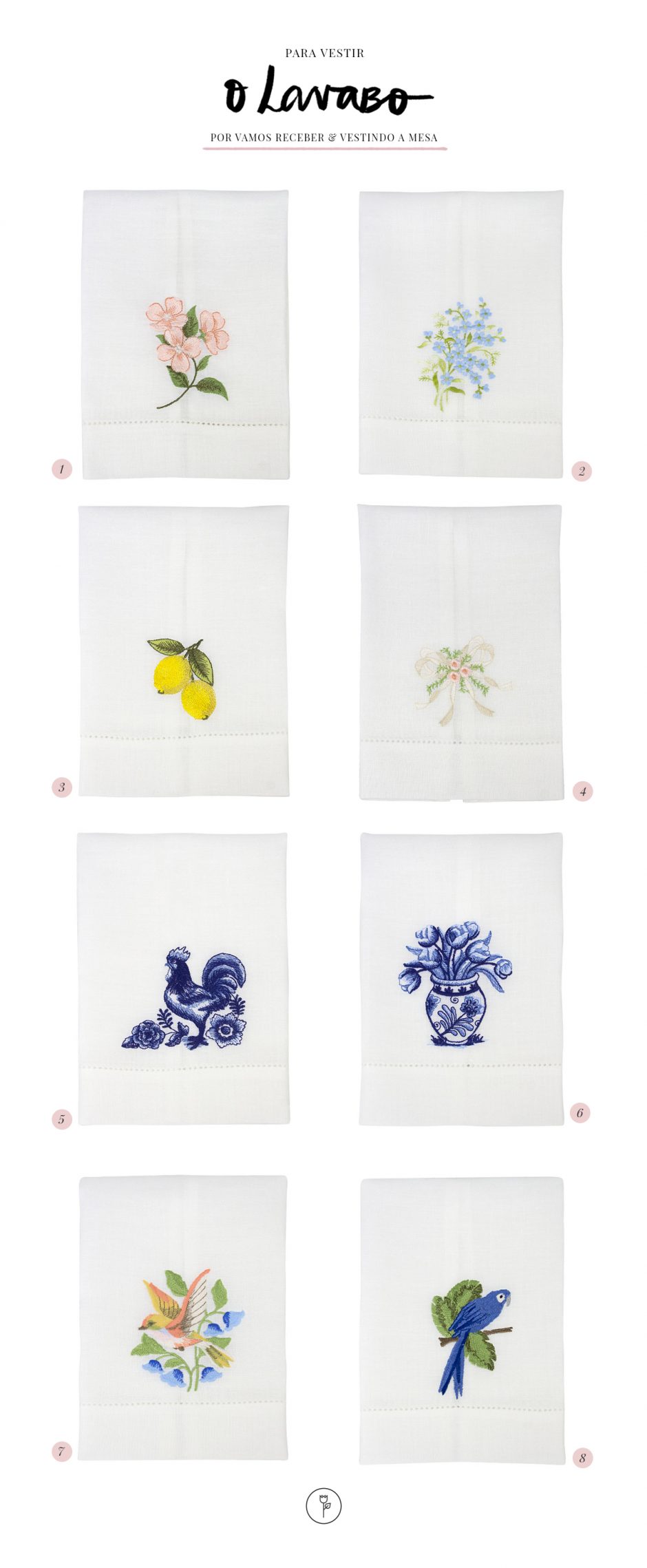 toalhas para o lavabo