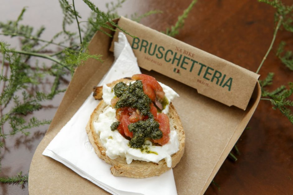 bruschettas salgadas da Na Bike Bruschetteria