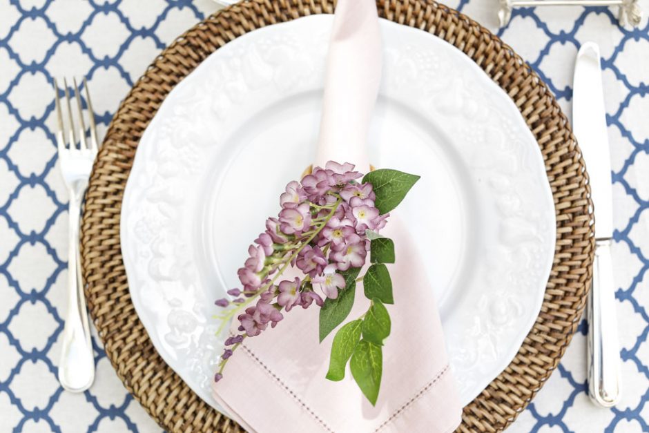 porta guardanapo de flores