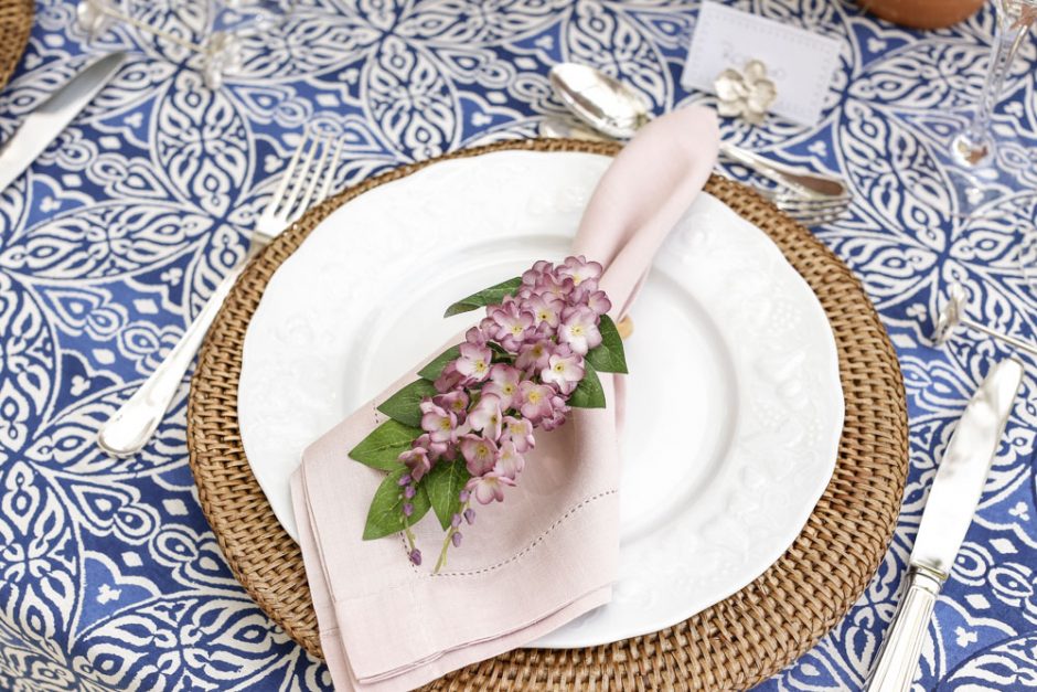 port guardanapo de hortensia