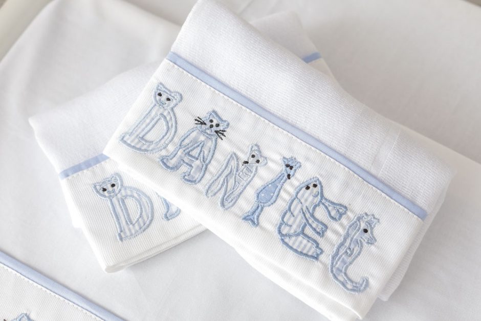 toalhas e panos de boca para meninos
