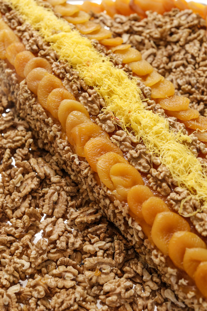 torta de nozes com damasco