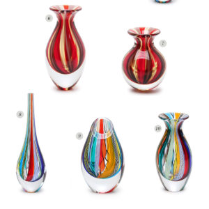 as cores dos vasos de cristal ca doro