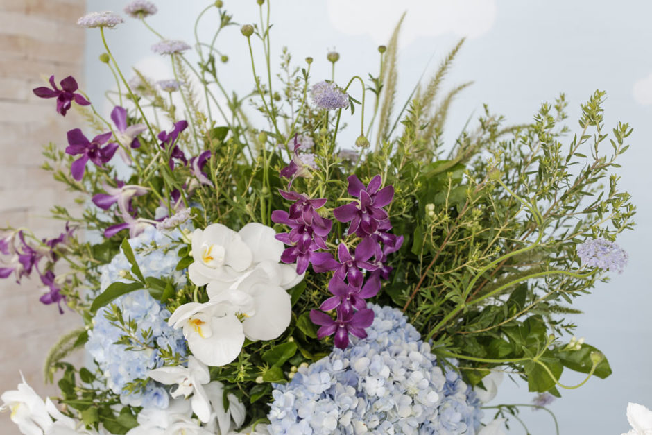 arranjos com flores delicadas