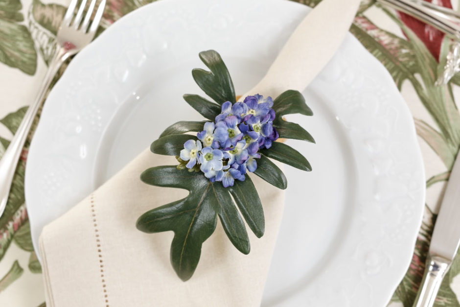 porta-guardanapo bem-me--quer couvert azul