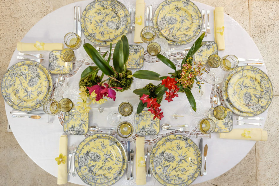 mesa posta para jantar português 
