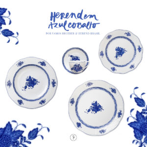 herend louça azul cobalto