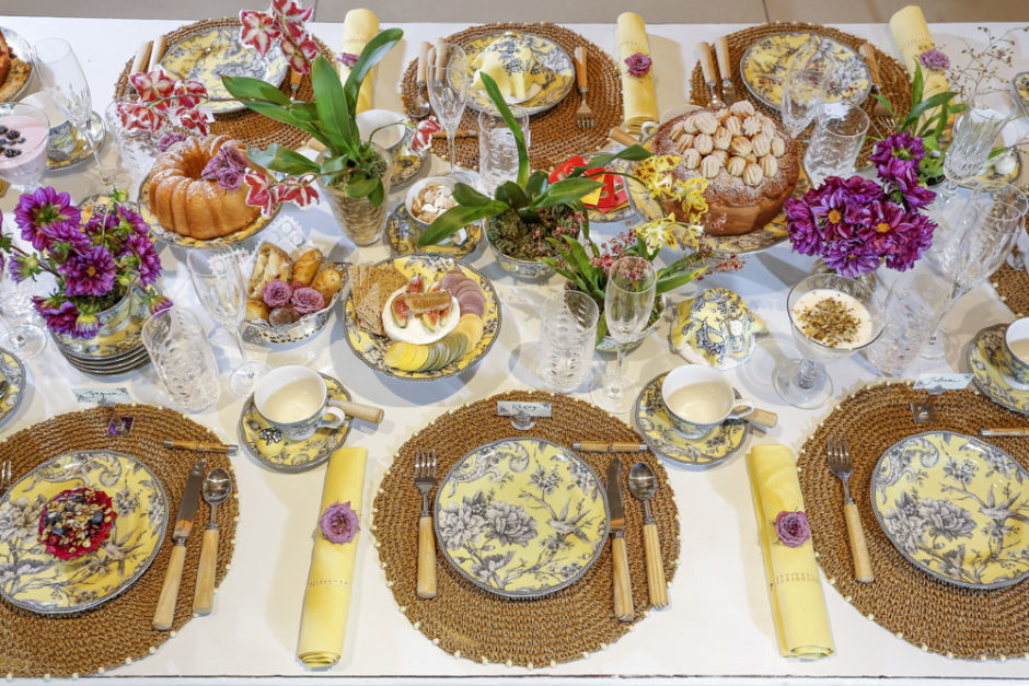 mesa de chá da tarde completa
