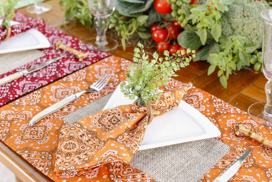 guardanapo e porta-guardanapo de avenca 