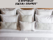 roupa de cama cinza e branco valencien