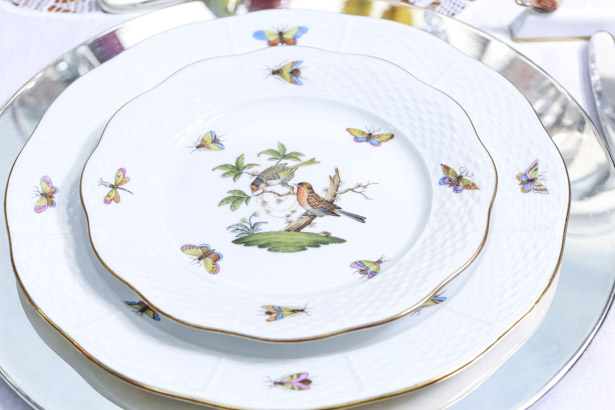 Coleção Rothschild Bird louça Herend com pintura de pássaros 