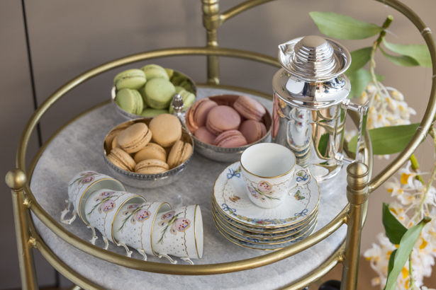 carrinho para servir o café 