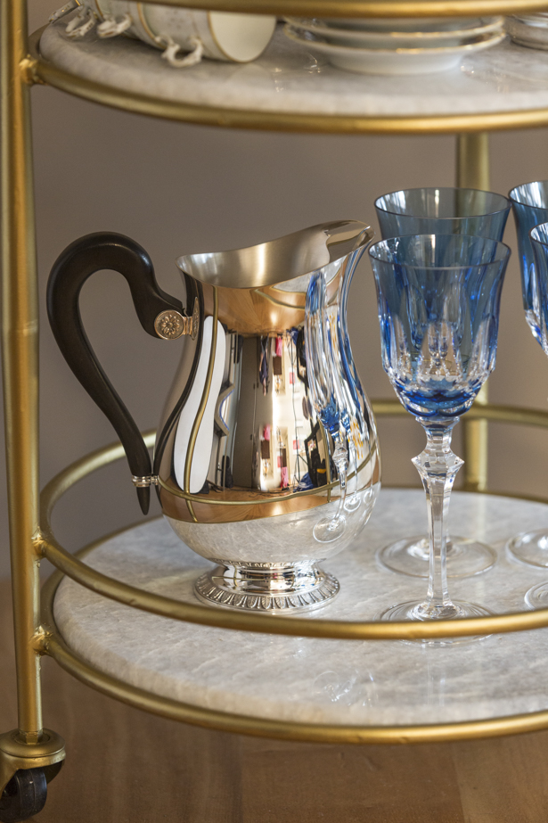 jarra e copos de cristal 