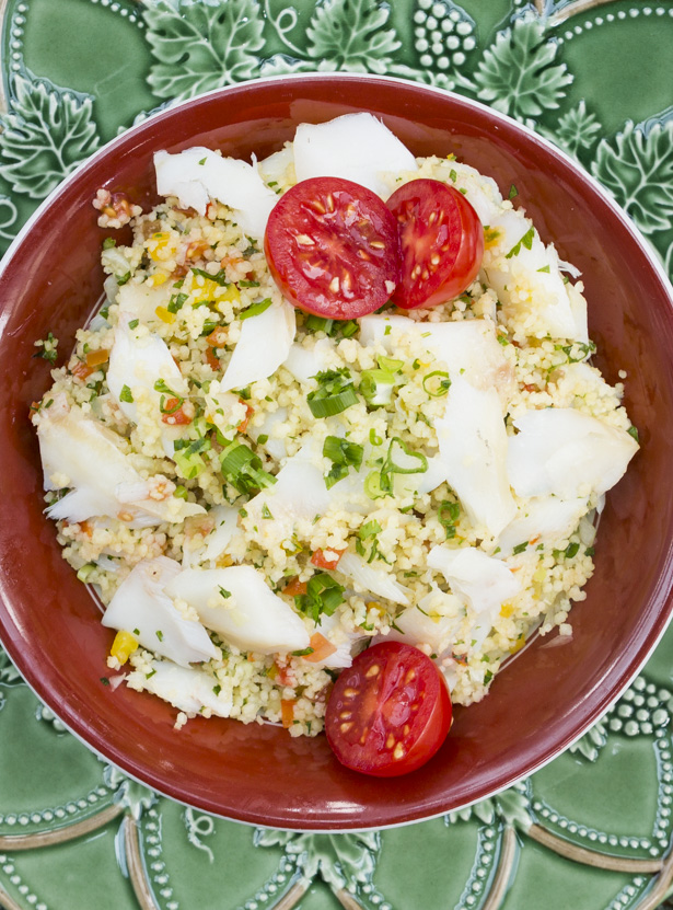 cuscuz marroquino com lascas de bacalhau vila sintra