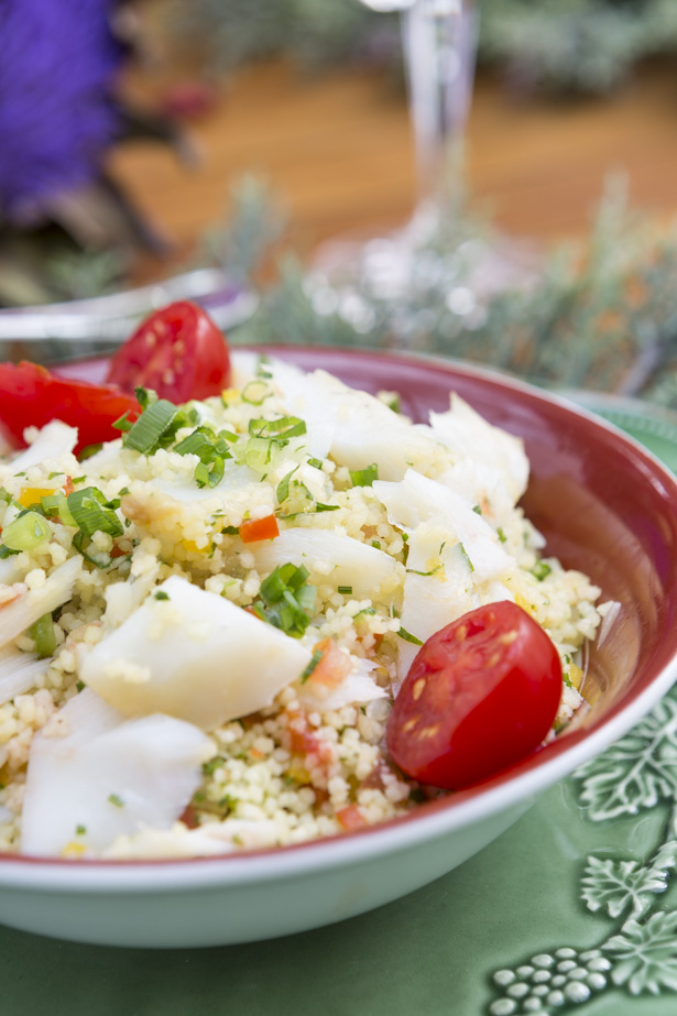 cuscuz marroquino com lascas de bacalhau vila de sintra