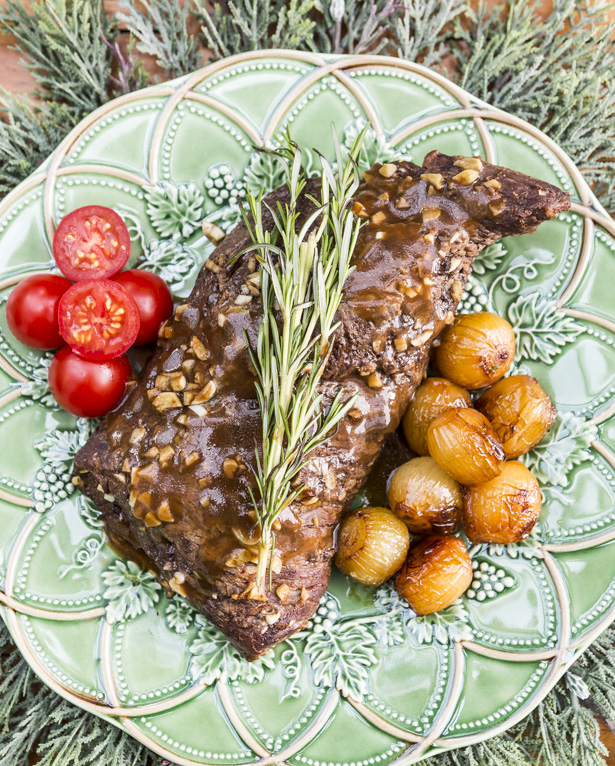 carne assada ao molho de vinho do Porto