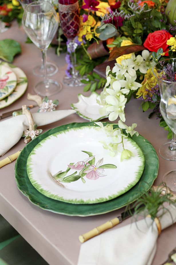 coleção orquídea vestindo a mesa 