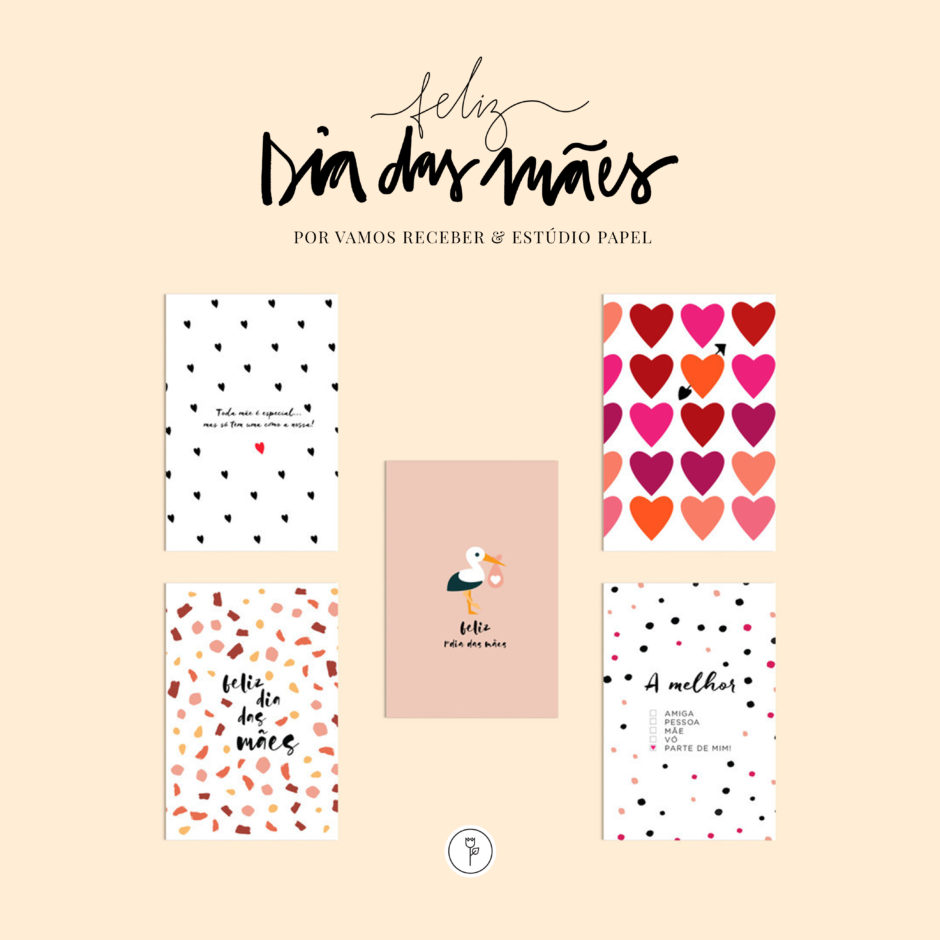 cartões para o Dia das Mães Estúdio Papel